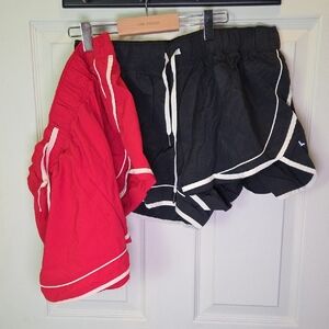 Old Navy Active Athletic Shorts - Black and Red - Retro Style